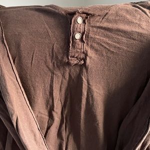 Gramicci Large Brown Exposed Seam Long Sleeve Shirt